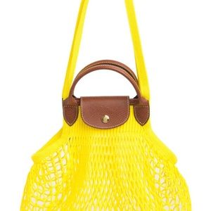Longchamp Le Pliage Filet Knit Yellow